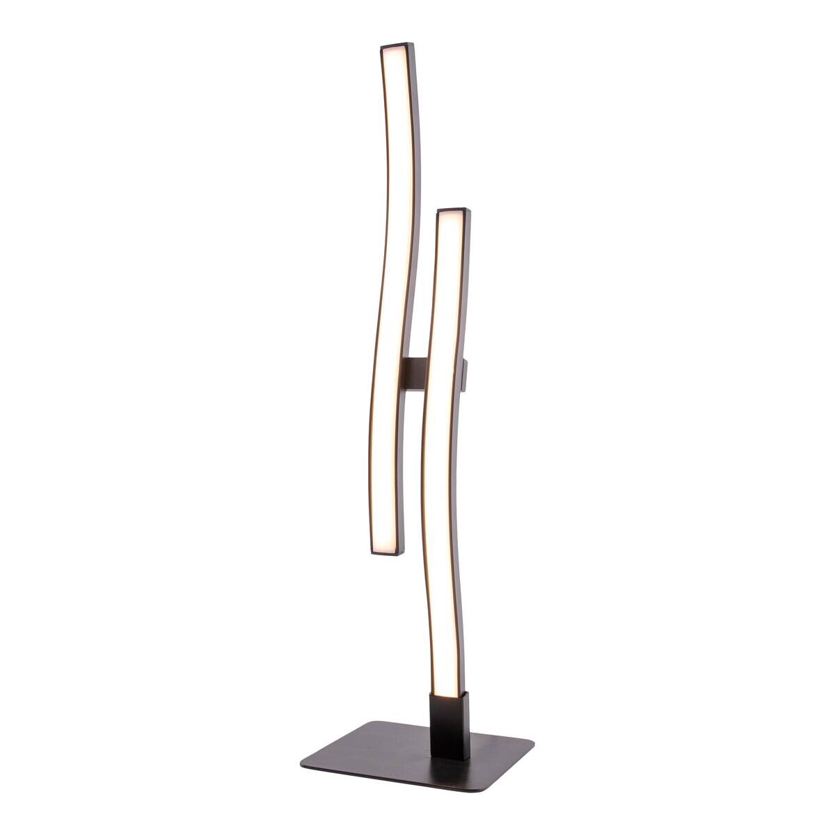 Näve Leuchten Tischleuchte 3188722 schwarz Kunststoff Metall B/H/T: ca. 12x44x12 cm null 2 Brennstellen
