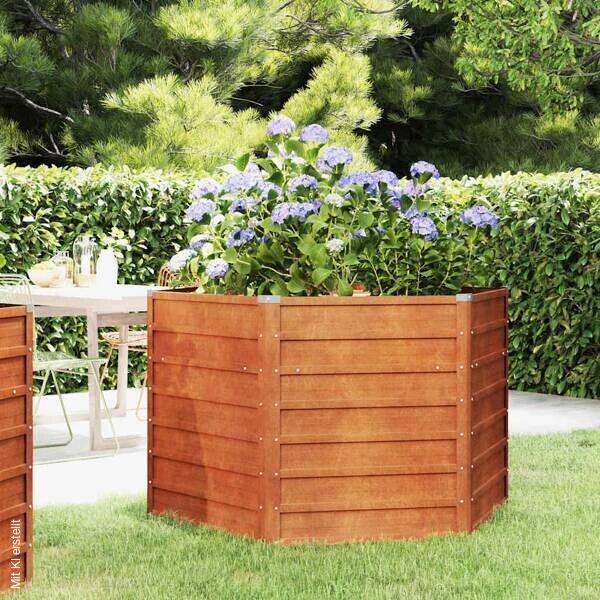 Hochbeet braun Stahl B/H/L: ca. 129x77x129 cm