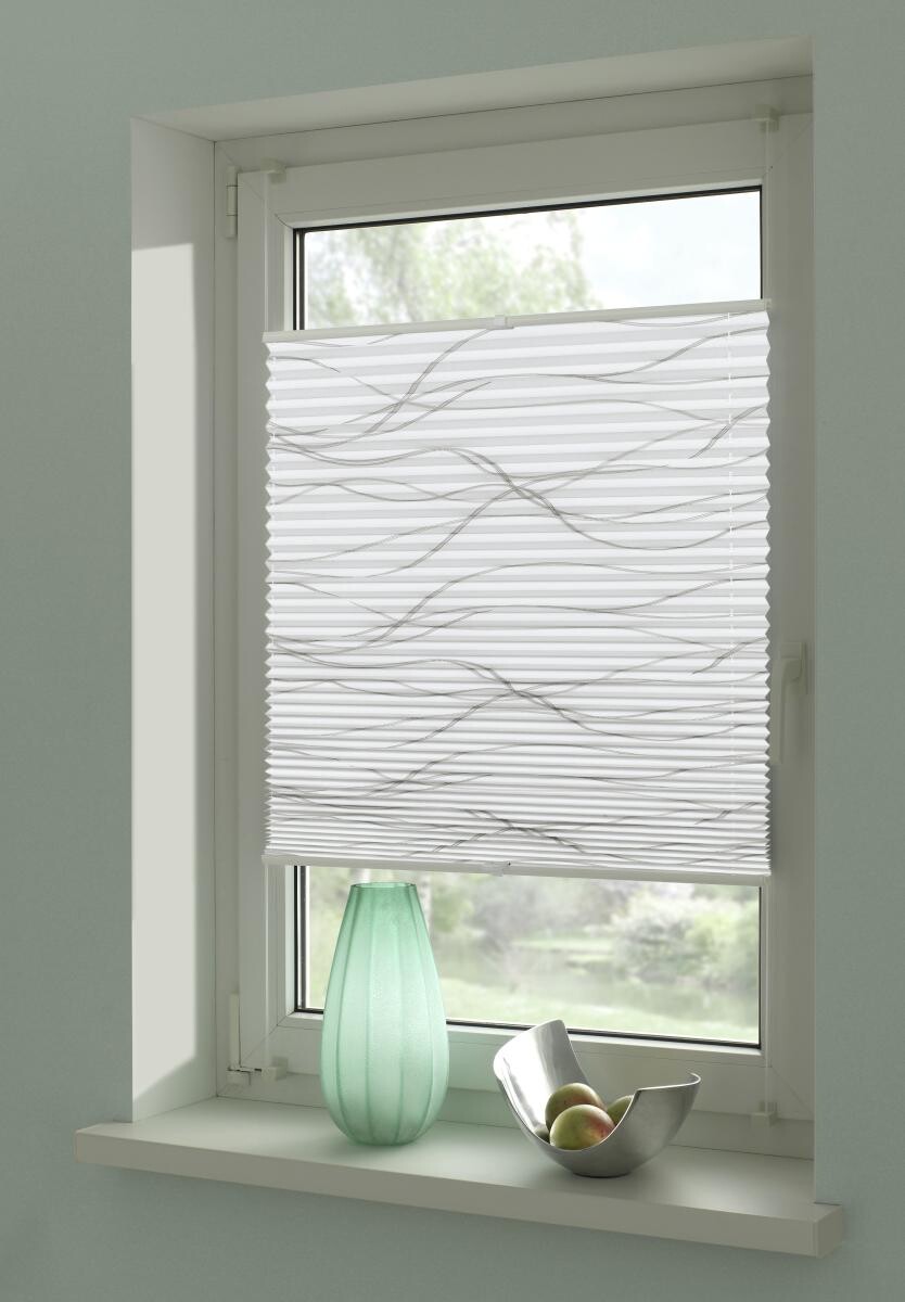 Boviva Spannplissee Welle weiß B/L: ca. 70x130 cm