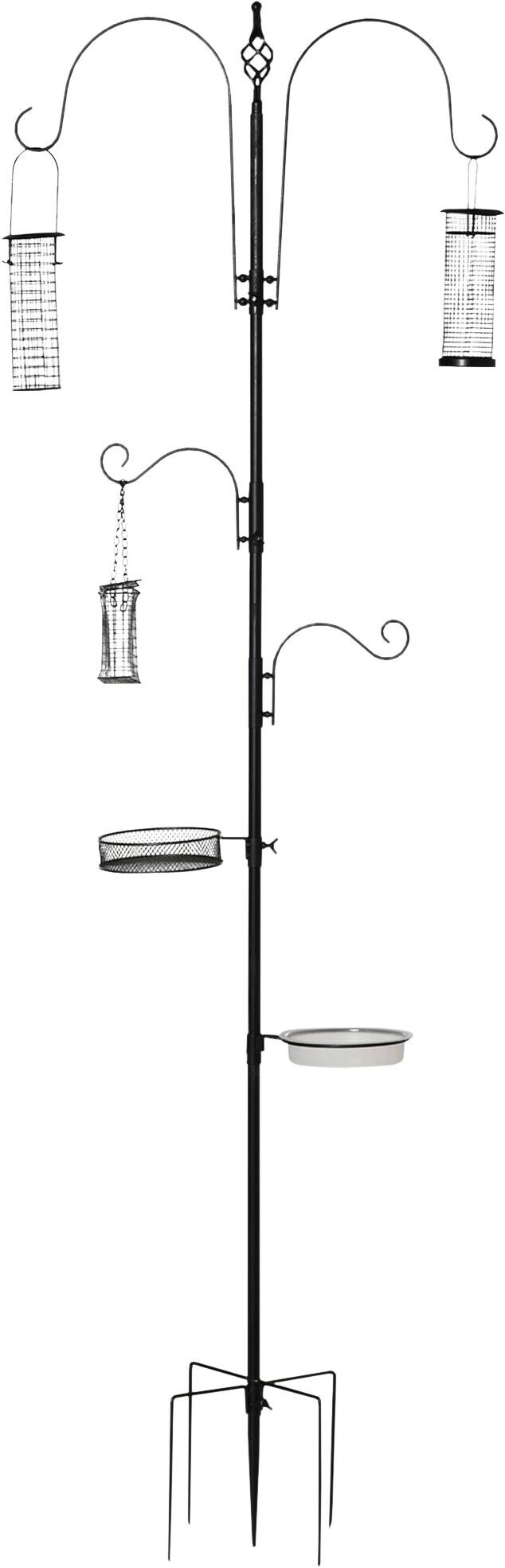 PawHut Tier-Zubehör schwarz Edelstahl B/H/L: ca. 54,5x54,5x208 cm