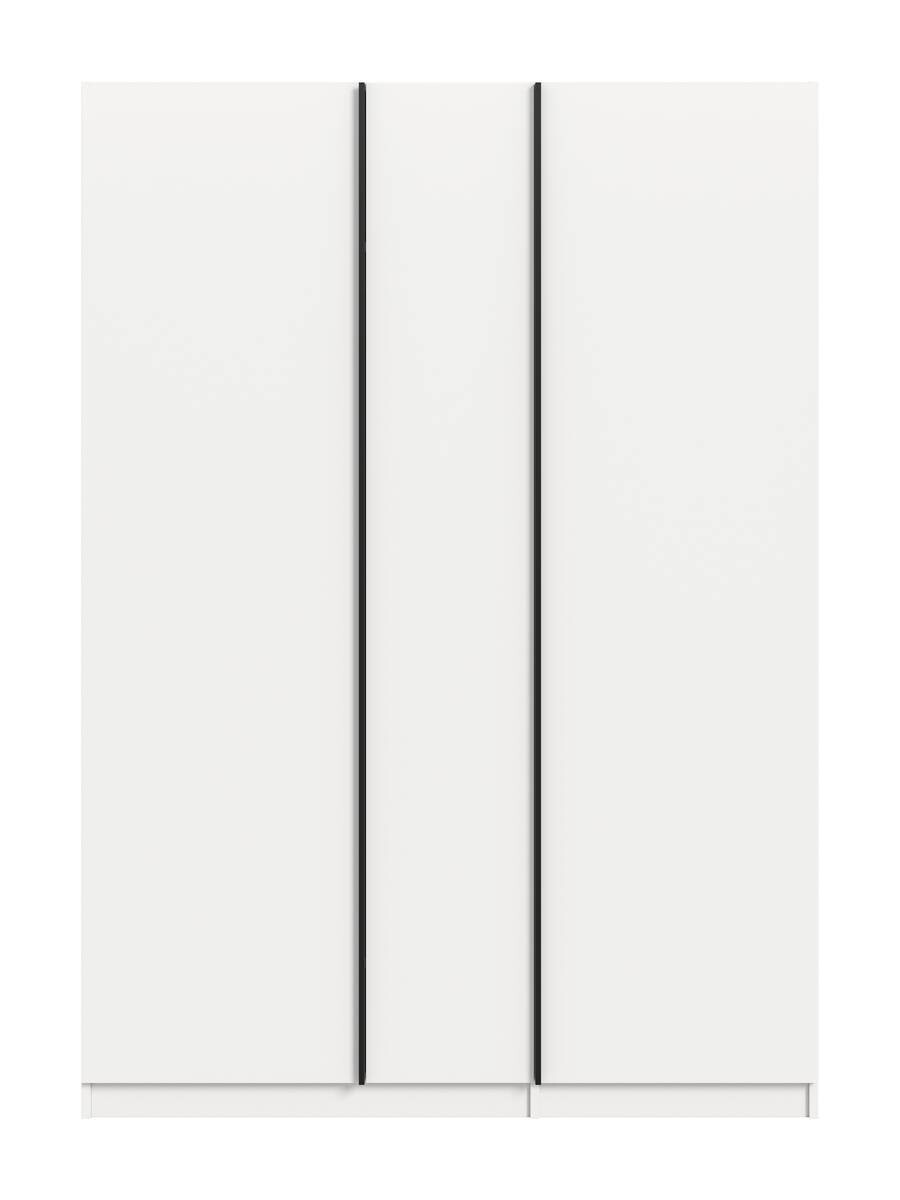 Kleiderschrank OAKLAND weiß B/H/T: ca. 130x183x53 cm