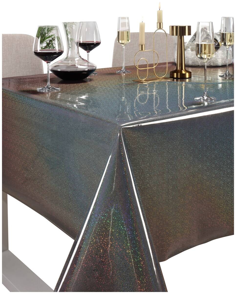 Abwaschbarer Tischbelag Metallic multicolor B: ca. 140 cm