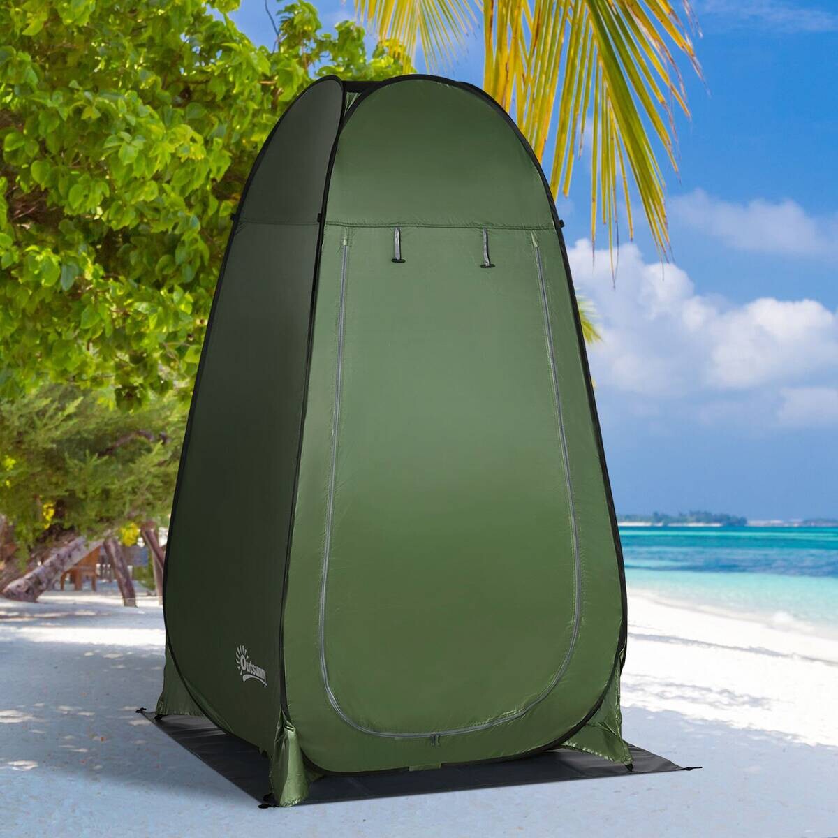 Outsunny Camping-Zubehör dunkelgrün Polypropylen B/H/L: ca. 124x126x189 cm
