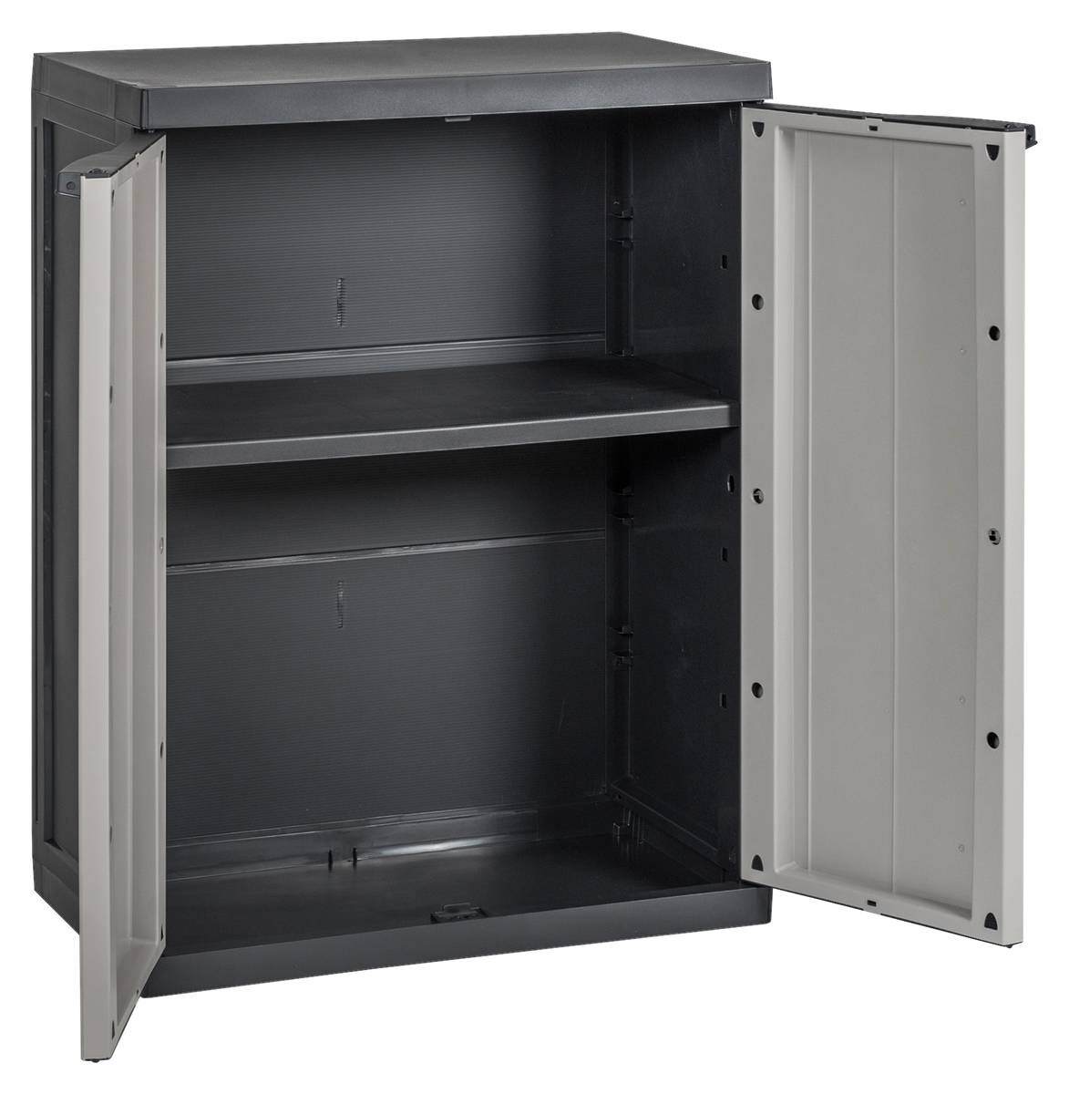Kunststoffschrank grau B/H/T: ca. 65x85x37 cm