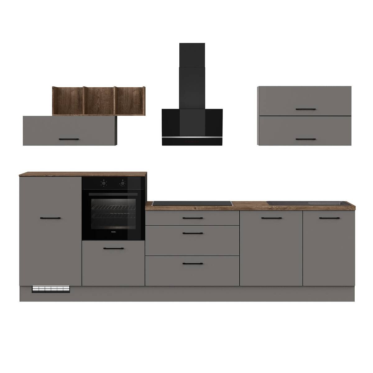 Küchenleerblock IBZ4320GL Graphit B/T: ca. 320x60 cm