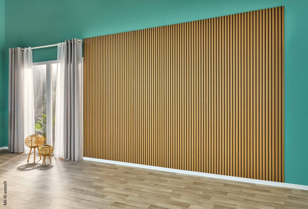 Wand- und Akustikpaneel braun L/B/H: ca. 244x60x1 cm pro Stück