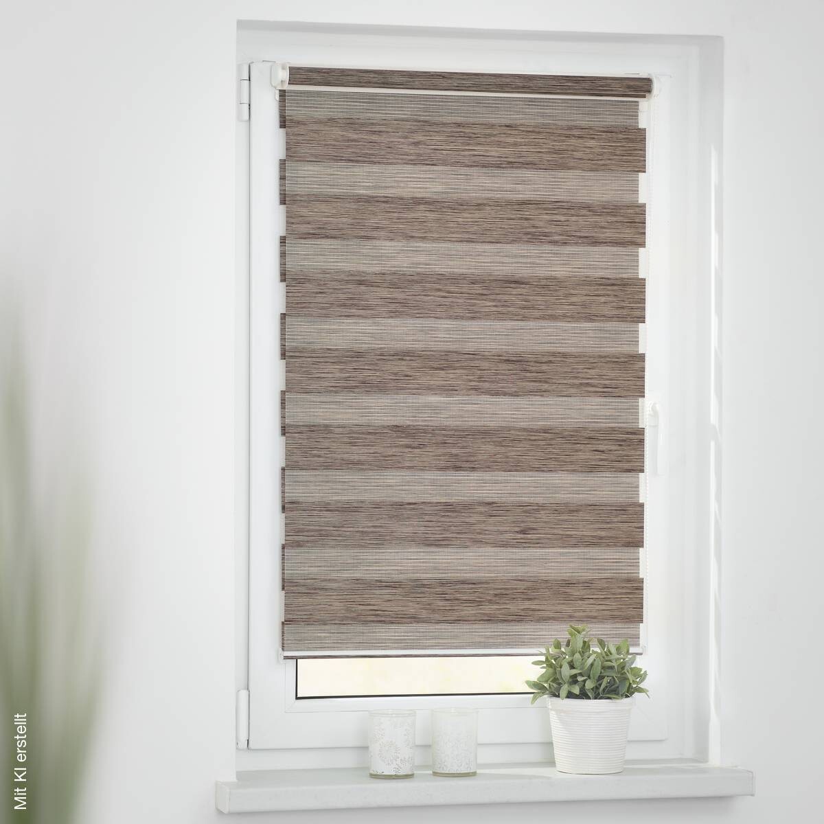 LICHTBLICK Doppelrollo Duo meliert hellbraun B/L: ca. 70x150 cm
