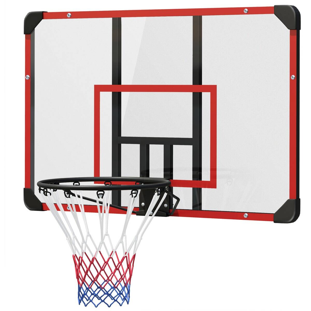 SPORTNOW Basketballkorb rot Kunststoff B/H/L: ca. 61x73x113 cm