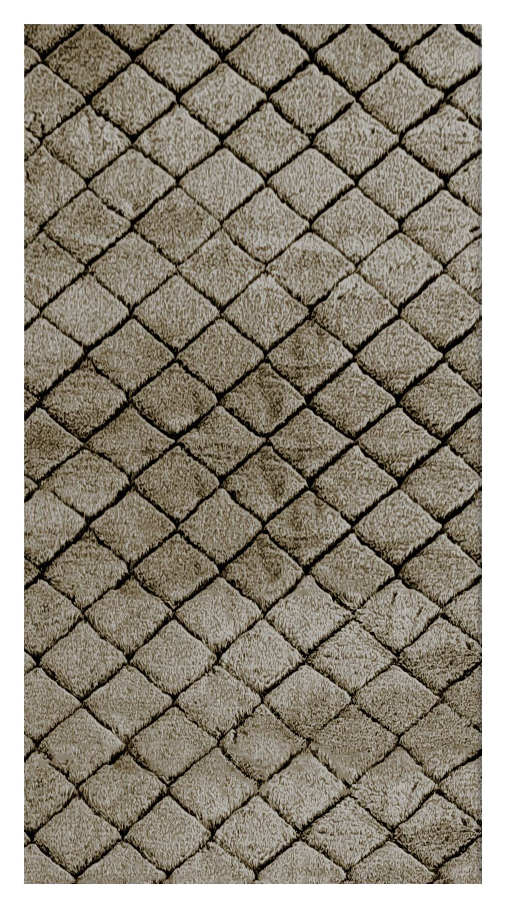 Teppich Vichy natur B/L: ca. 80x150 cm