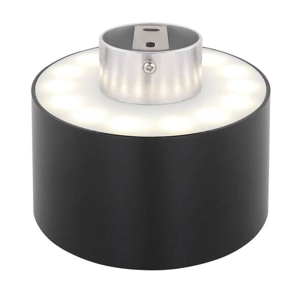 GLOBO Deckenleuchte Jenny schwarz Satiniert Aluminium Kunststoff H/D: ca. 11x14 cm