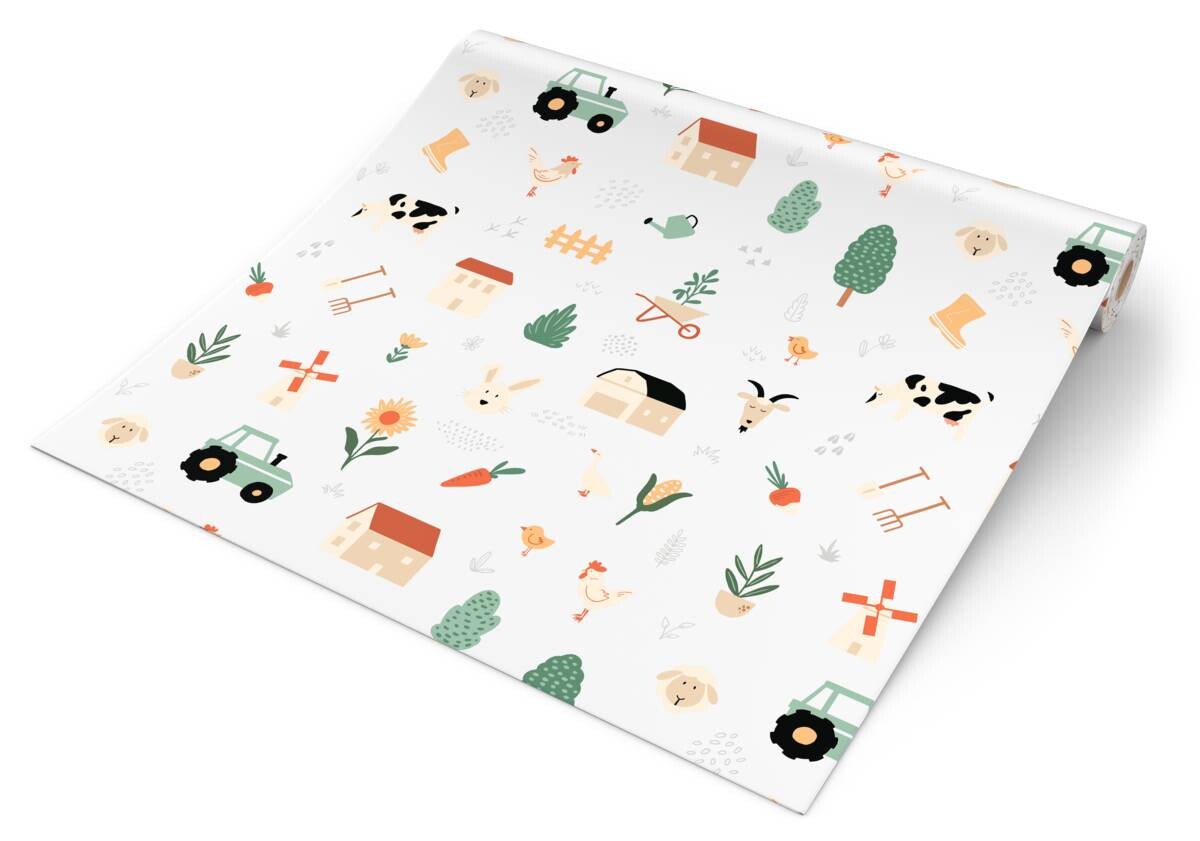 UGEPA Vliestapete Bauernhof bunt B/L: ca. 53x1005 cm