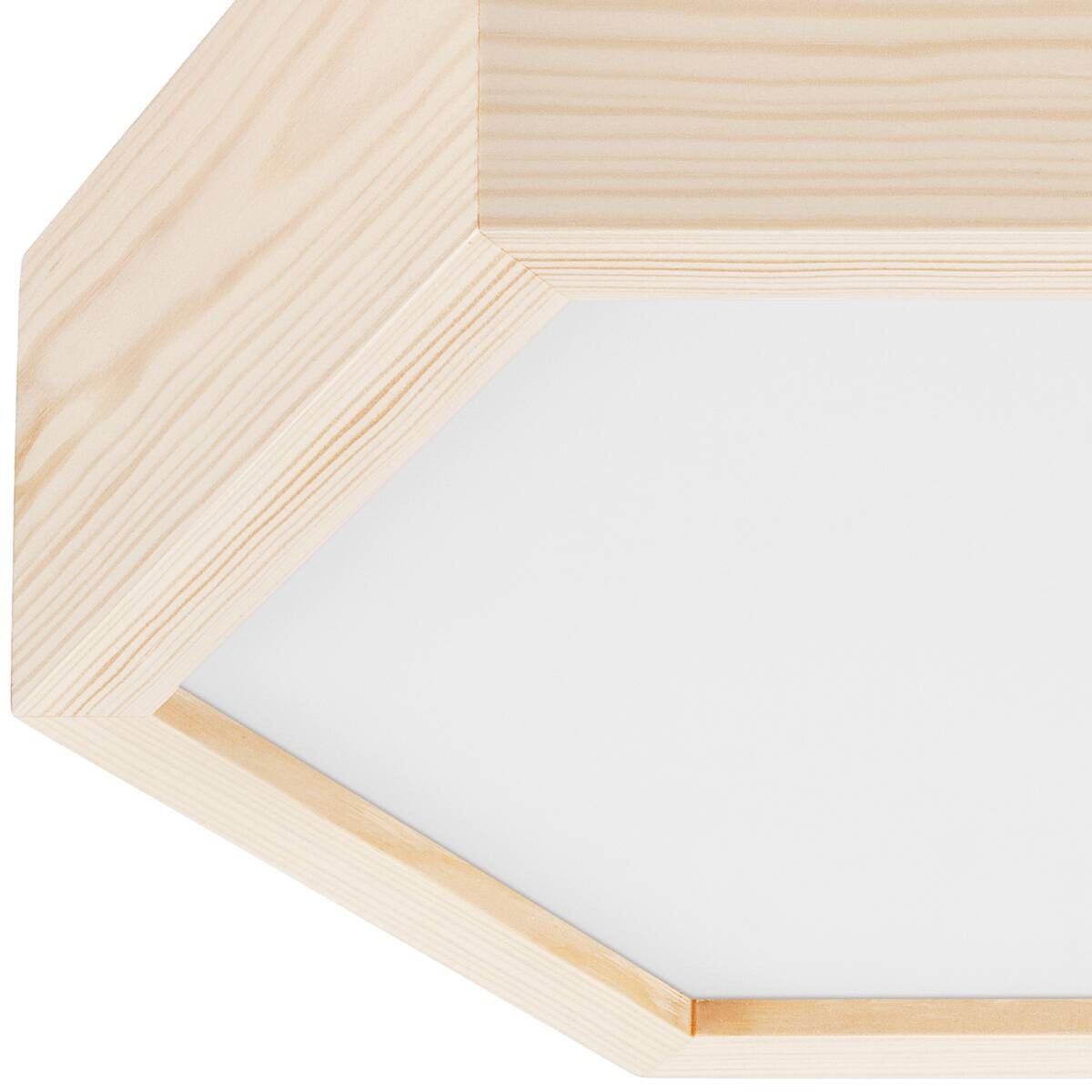 Lamkur Deckenleuchte kiefer Holz Glas B/H/L: ca. 33x12x33 cm 1 Brennstellen