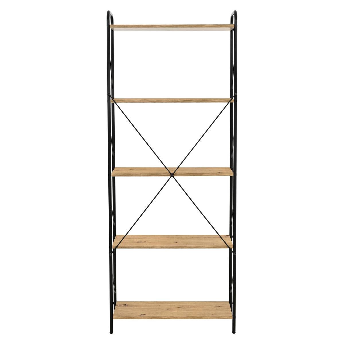 Standregal Nala Holzoptik Artisan Nachbildung schwarz B/H/T: ca. 63,2x160x30 cm