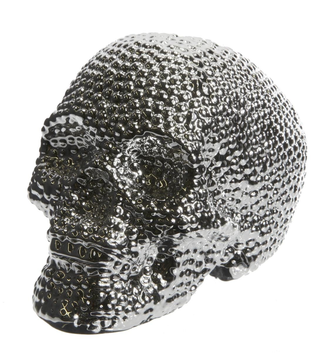 Spardose silber Keramik B/H/L: ca. 6x12x16 cm