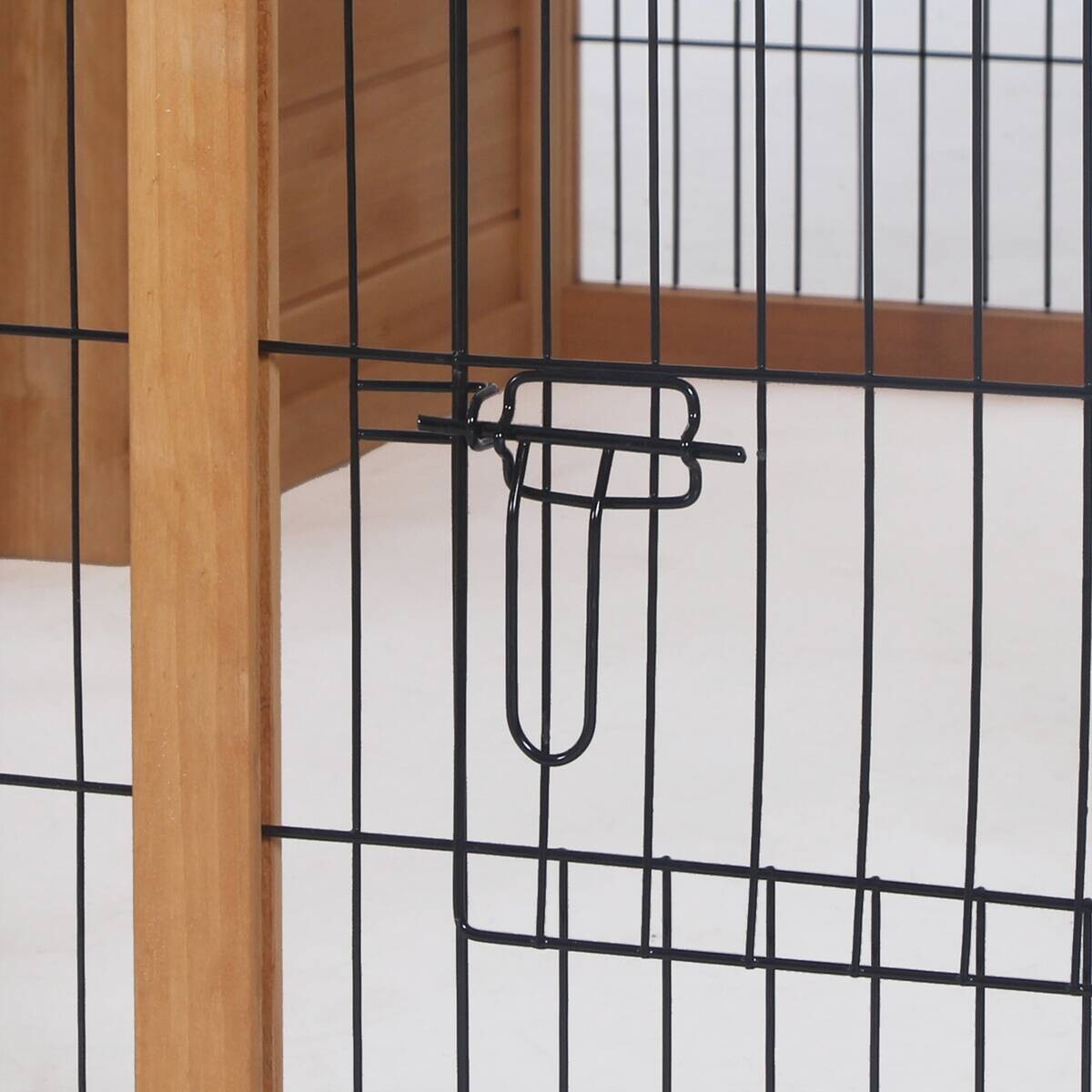 PawHut Stall natur Holz B/H/L: ca. 120x123x52 cm