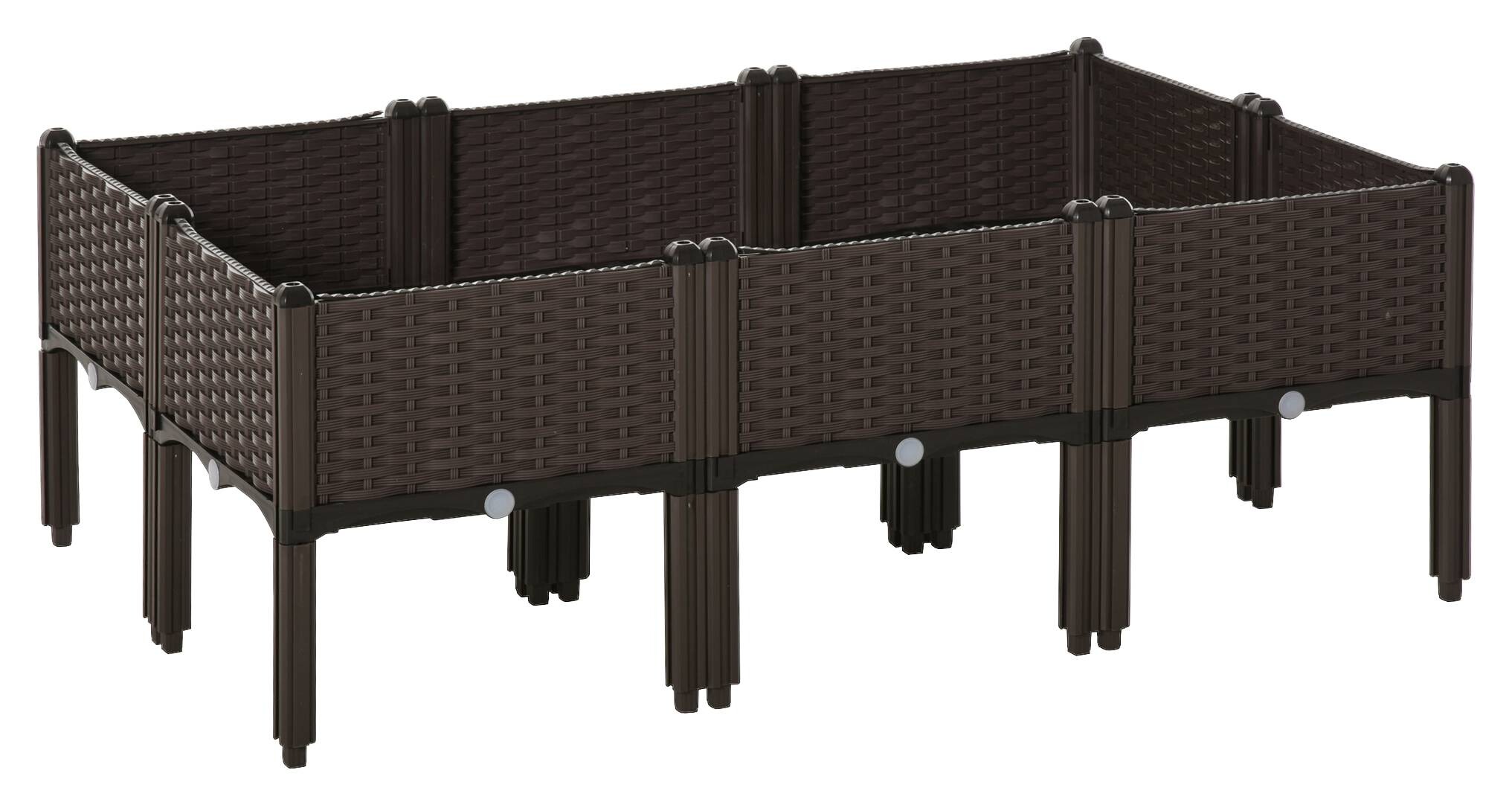 Outsunny Hochbeet braun H/T/L: ca. 44x80x120 cm