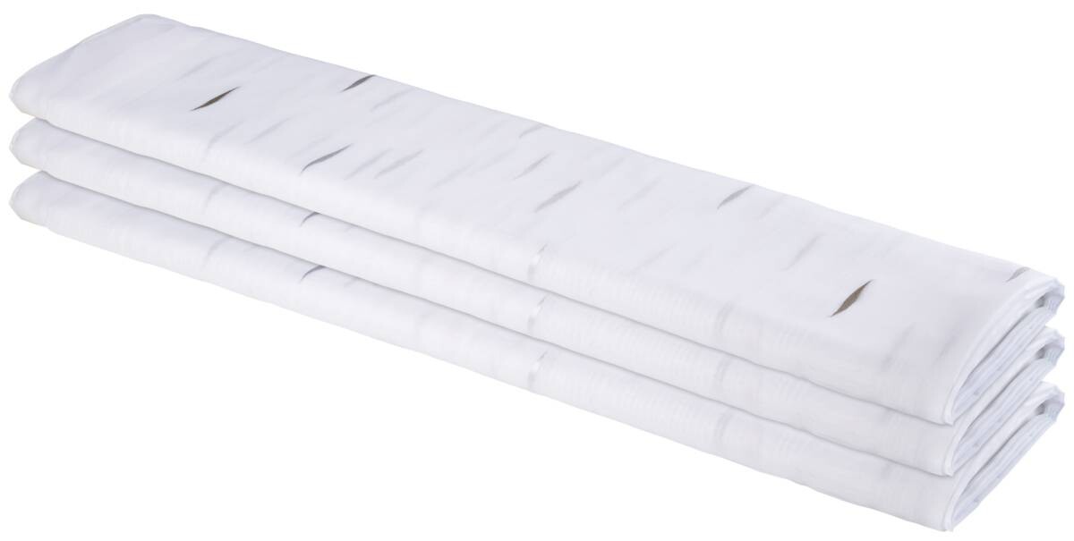 Store-Meterware 51304 weiß silber 100% Polyester H: ca. 280 cm