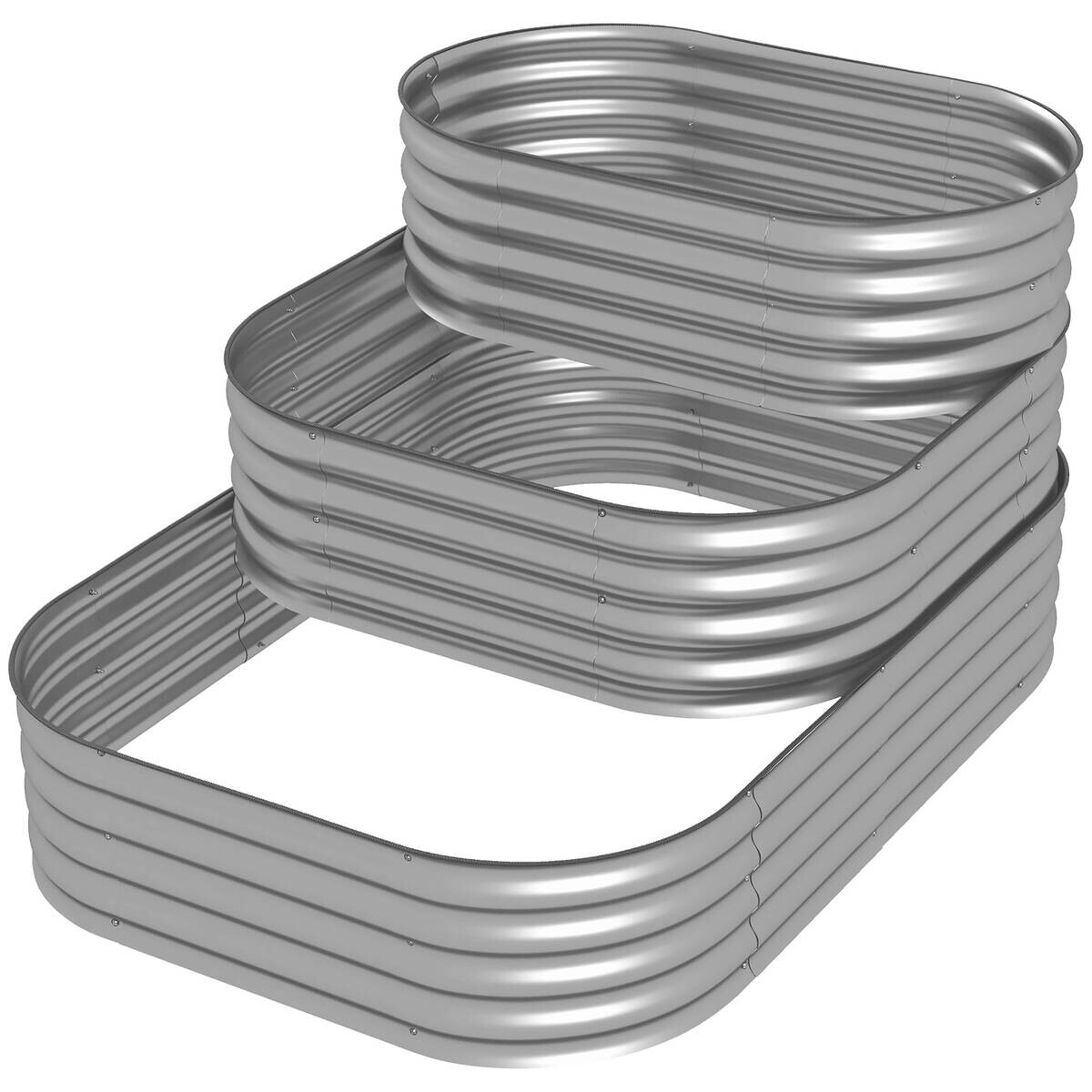 Outsunny Hochbeet silber Polypropylen B/H/L: ca. 109x158x82 cm