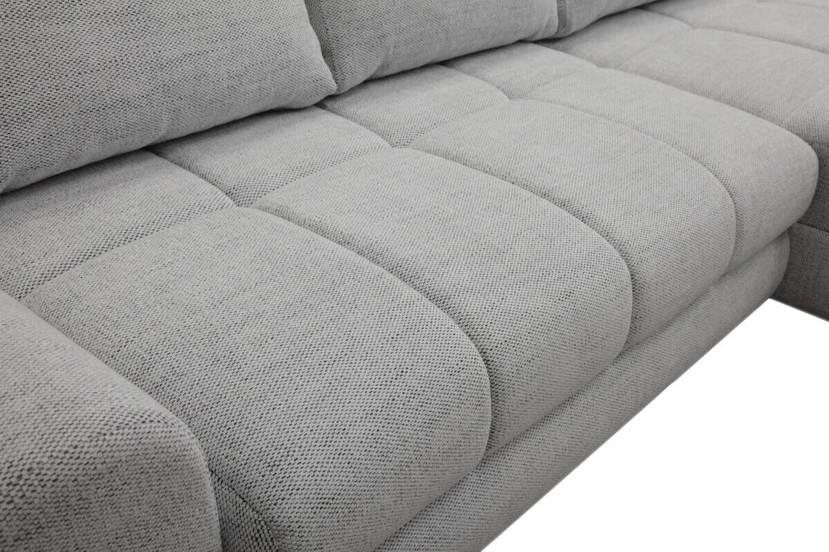 Ecksofa mit Bettfunktion und Bettkasten Lorenz grau Microfaser B/H/T: ca. 284x74x180 cm