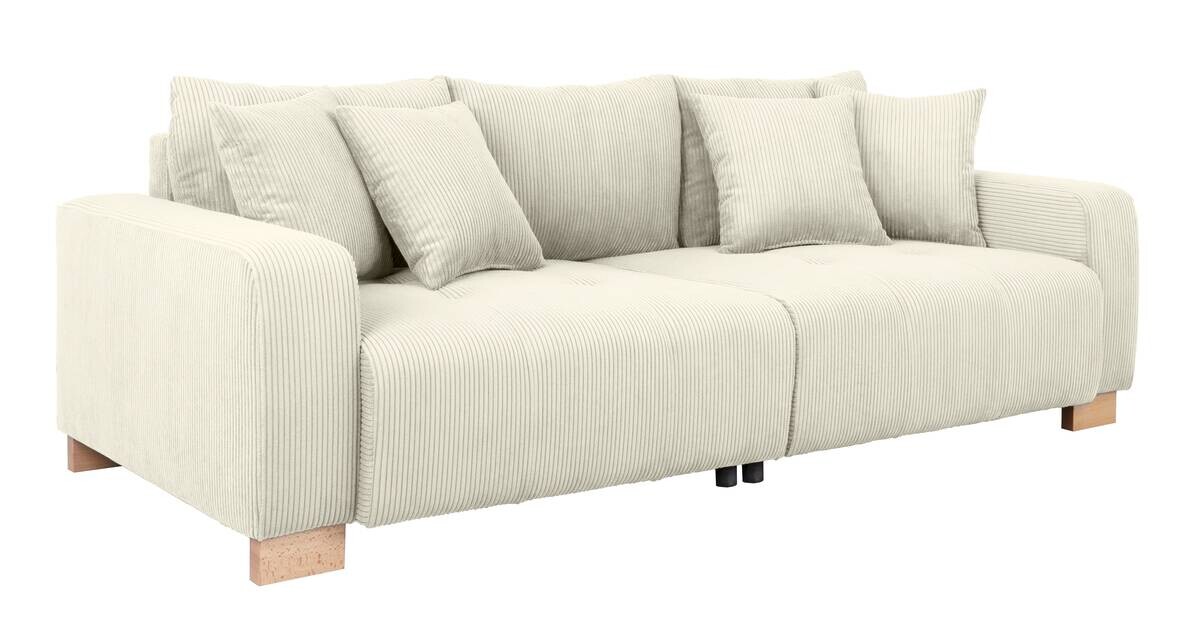 Big Sofa Alpha New beige Microfaser B/H/T: ca. 244x85x112 cm