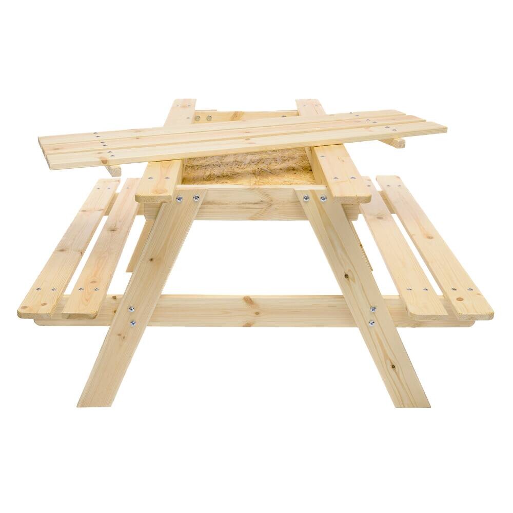Timbela Kindersitzgarnitur M010 natur Holz B/H/L: ca. 90x50x90 cm