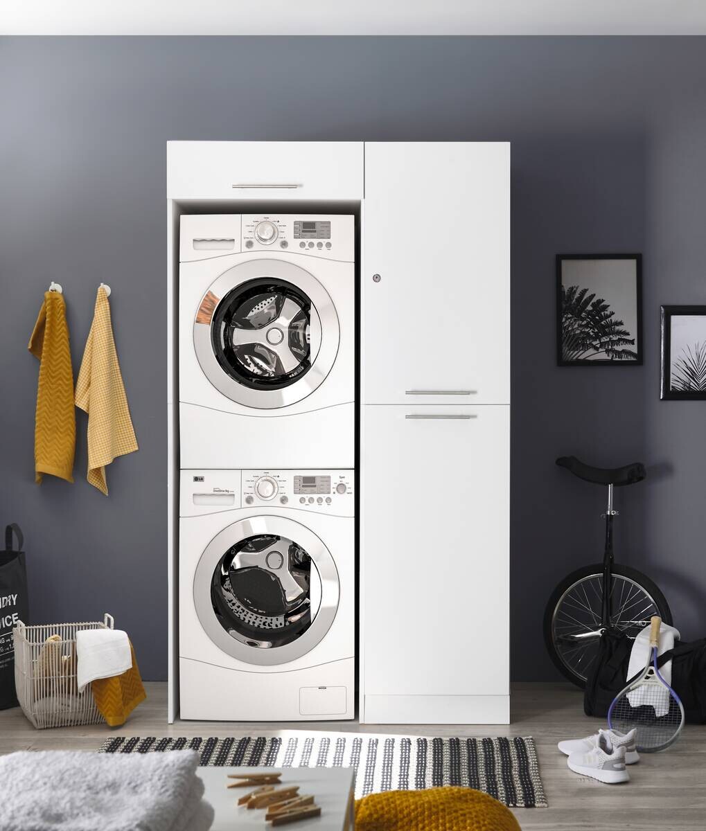 Respekta Hauswirtschaftsraum-Set Clara weiß matt B/H/T: ca. 117,4x200x67,6 cm