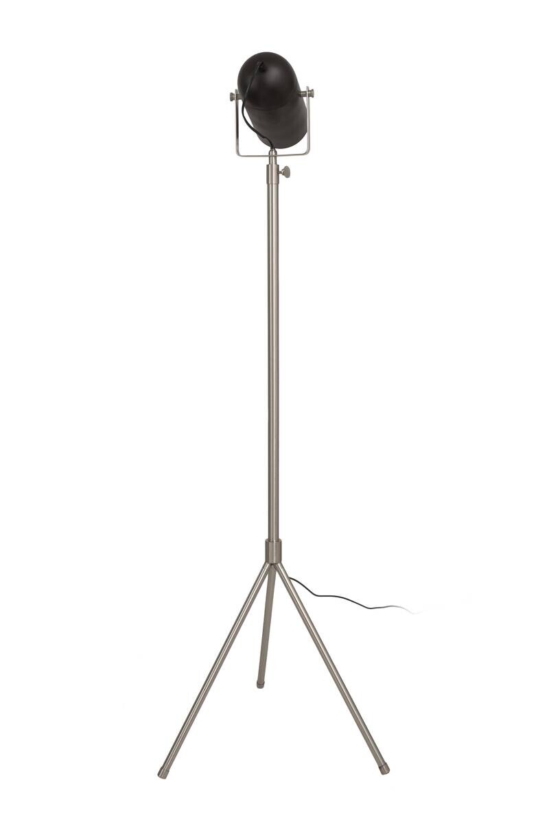 Kayoom Stehlampe silber schwarz Stahl Eisen Messing B/H/L: ca. 57x195x27 cm E27 1 Brennstellen