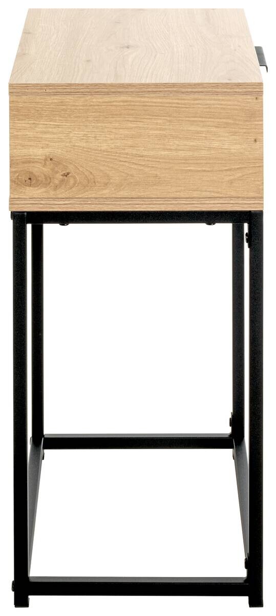 Beistelltisch Eiche hell Nachbildung schwarz B/H/T: ca. 40x60x28 cm