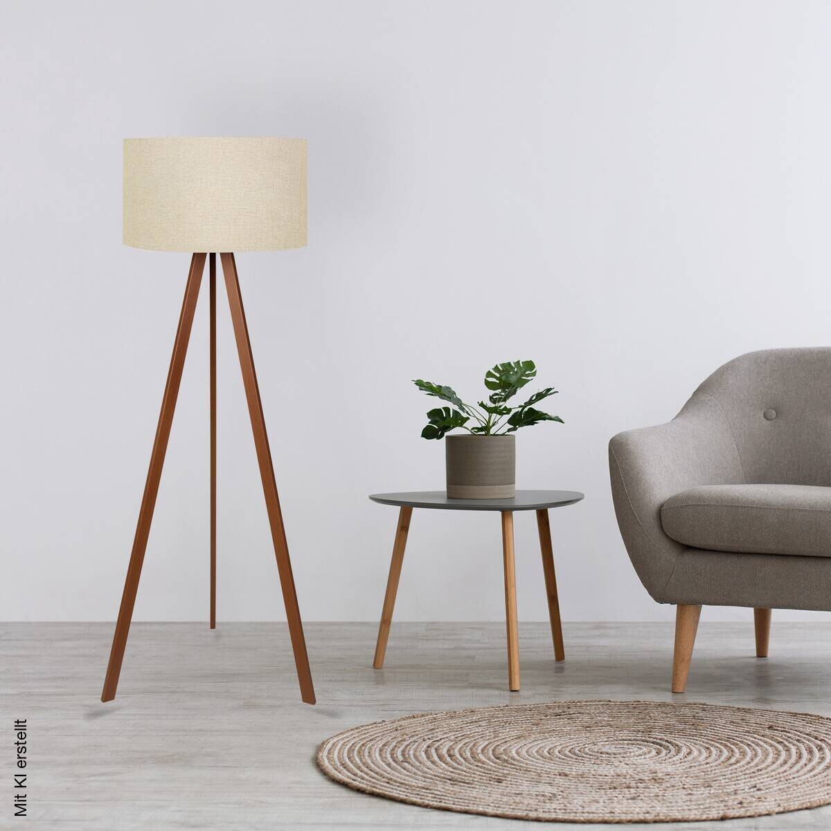 Opviq Stehlampe AYD-2581 beige PVC B/H/T/L/D: ca. 38x140x38x38x38 cm E27 1 Brennstellen