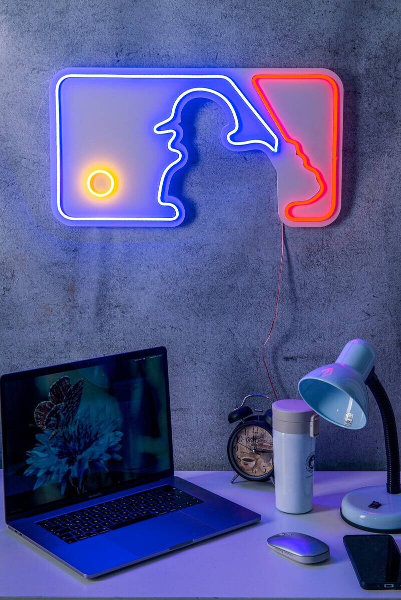 Opviq LED-Wandleuchte mehrfarbig PVC B/H/T/L: ca. 56x30x2x56 cm