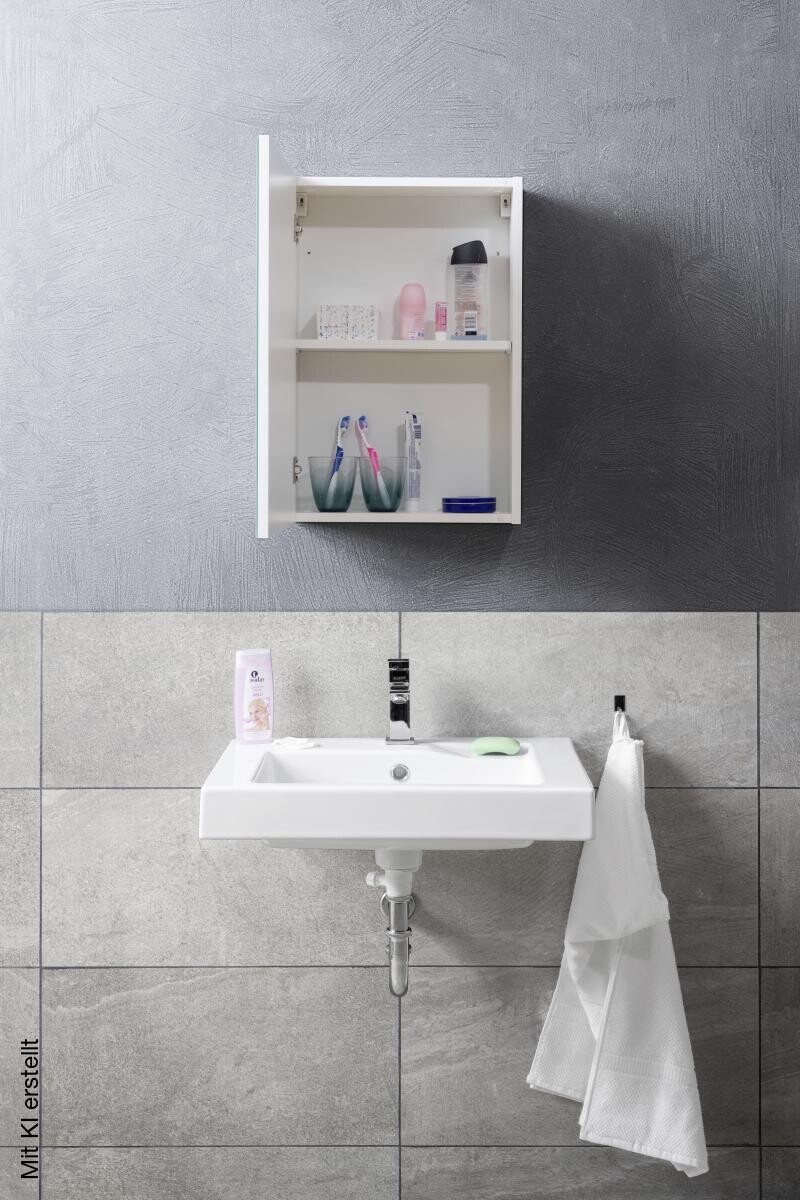 Spiegelschrank Solo 2 weiß B/H/T: ca. 38x60x16 cm