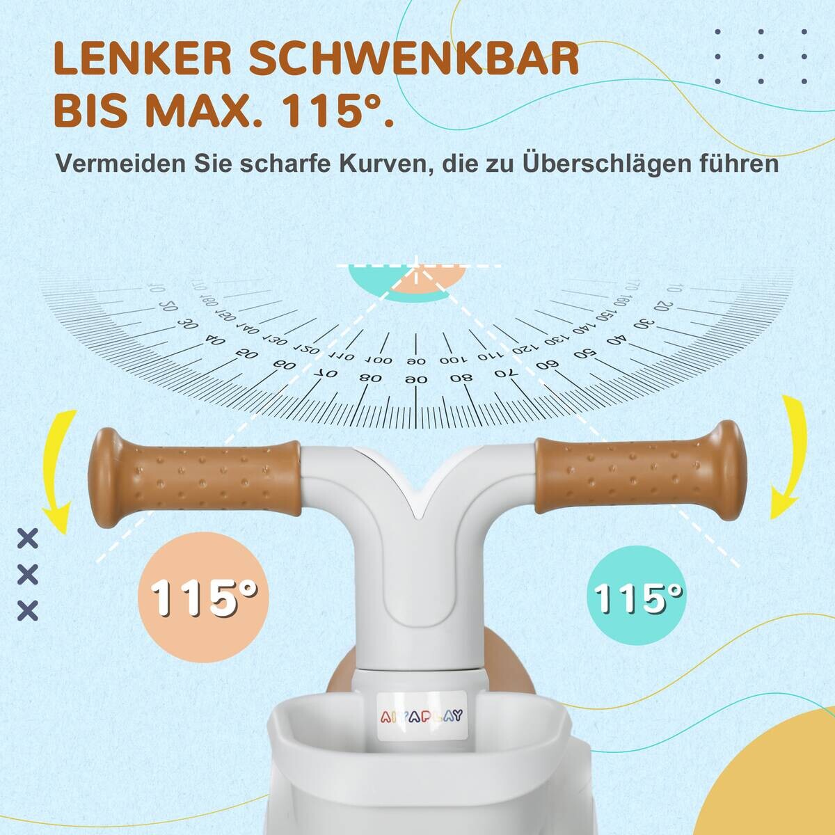 AIYAPLAY Kinderlaufrad weiß B/H/L: ca. 27x39x56 cm