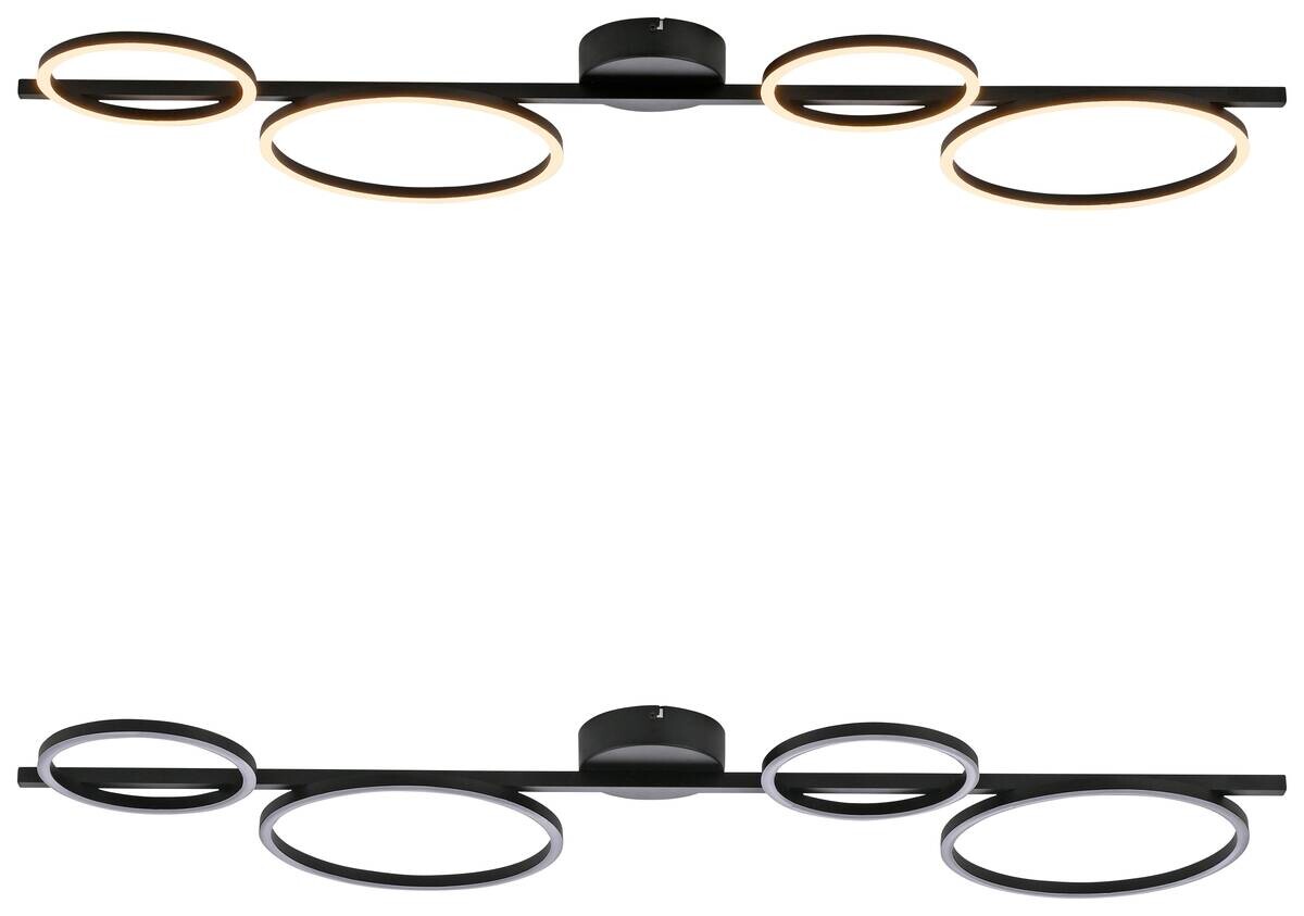 Just Light LED Deckenleuchte Mini-Ritus schwarz Metall H/L: ca. 7x120 cm 1 Brennstellen