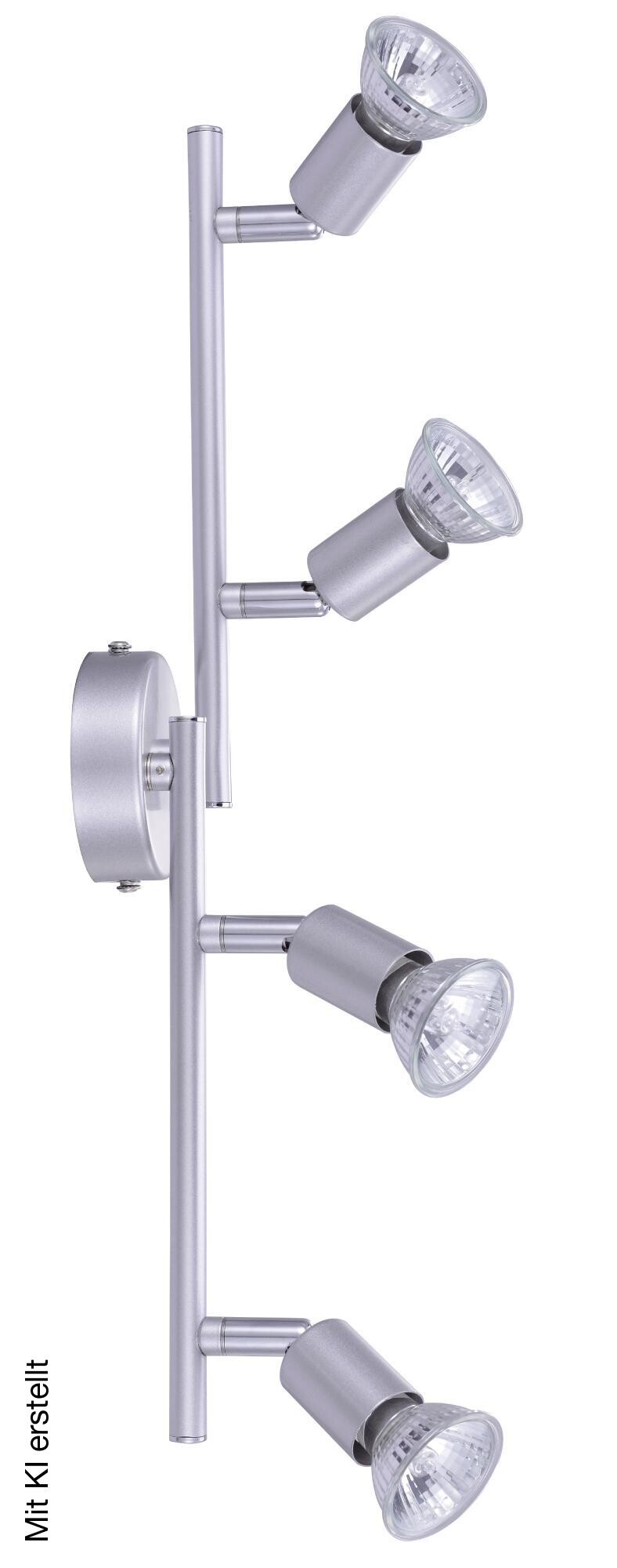 Sensation Spot 4-flg. Mundo silber Metall L: ca. 50 cm GU10 4 Brennstellen