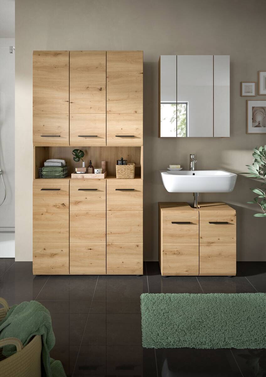 Badezimmer-Set Ice Artisan Oak Nachbildung B/H/T: ca. 165x185x46 cm