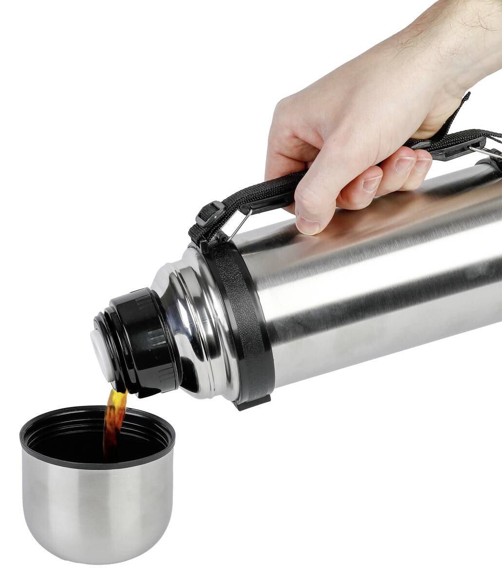 Axentia Isolierflasche silber Edelstahl B/H/L: ca. 9,4x30x9,4 cm