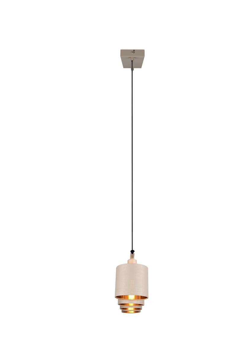 Reality Pendelleuchte Tommy beige Metall Stoff B/H/L: ca. 12x15x75 cm E14 4 Brennstellen