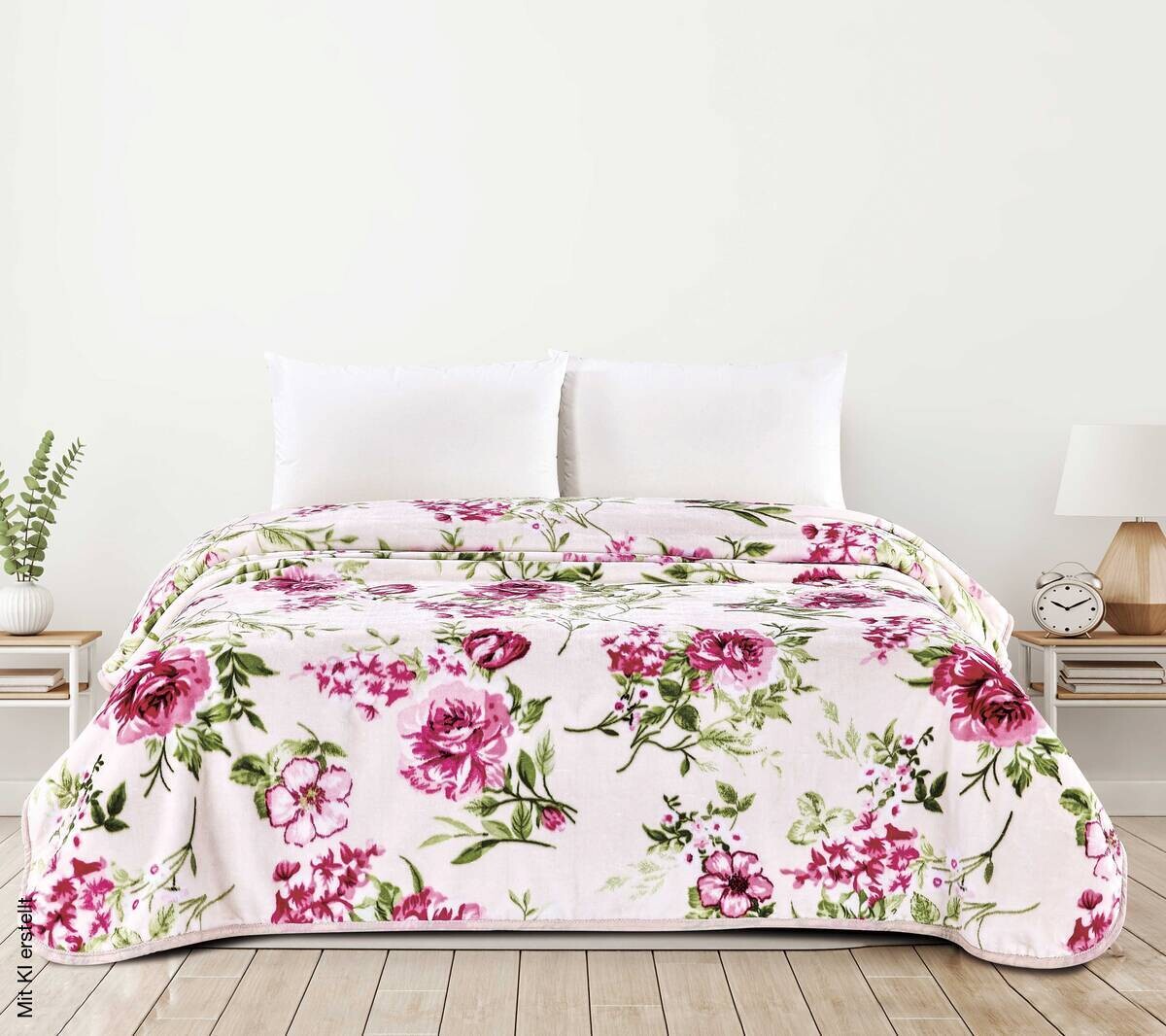 Wohndecke natur Polyester B/L: ca. 200x240 cm