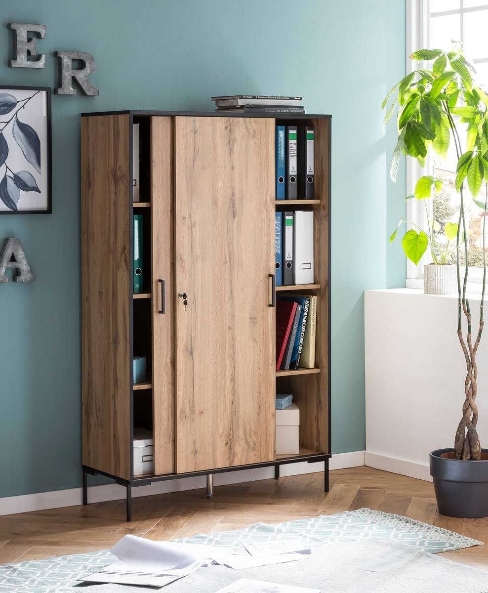 Hochschrank Serie 2000 Eiche Landhaus Nachbildung B/H/T: ca. 100,1x163,8x41 cm