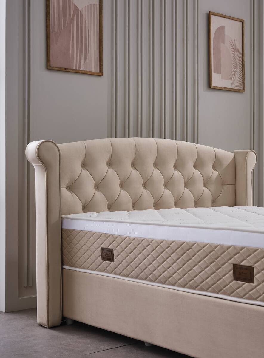 Polsterbett Marven creme Liegefläche B/L: ca. 180x200 cm