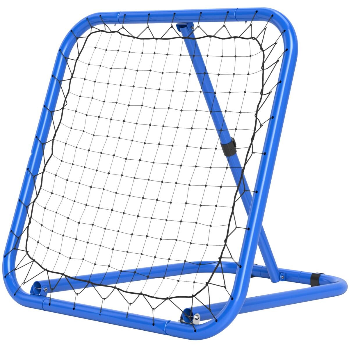 HOMCOM Fußball Rebounder blau Metall B/H/L: ca. 84x75x78 cm