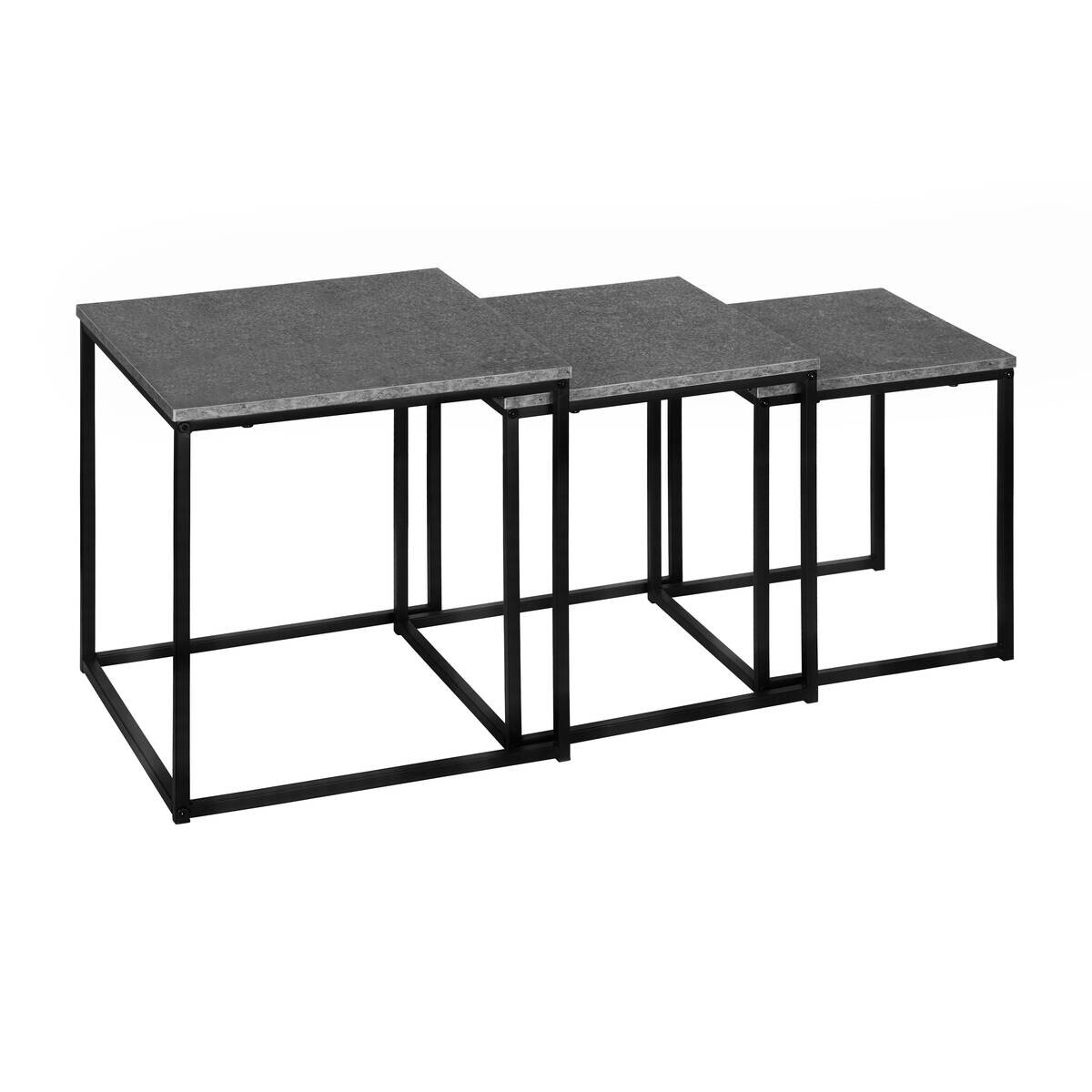 Beistelltisch grau Holz B/H/L: ca. 40x42x40 cm