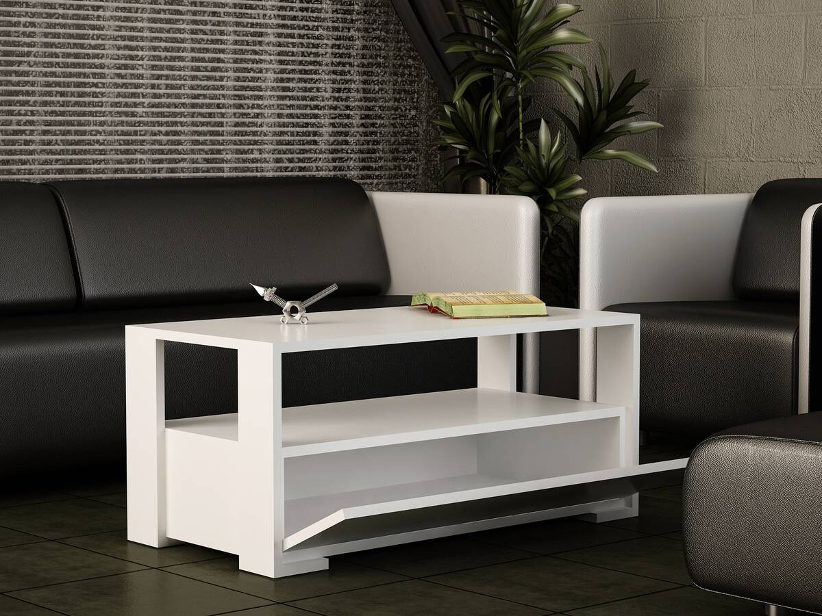 Couchtisch Balina weiß B/H/T: ca. 90x40x45 cm