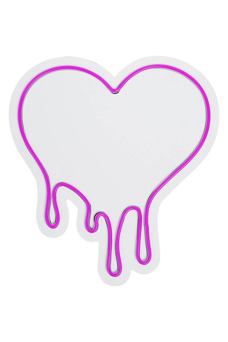 Opviq LED-Wandleuchte rosa PVC B/H/T/L: ca. 32x35x2x32 cm