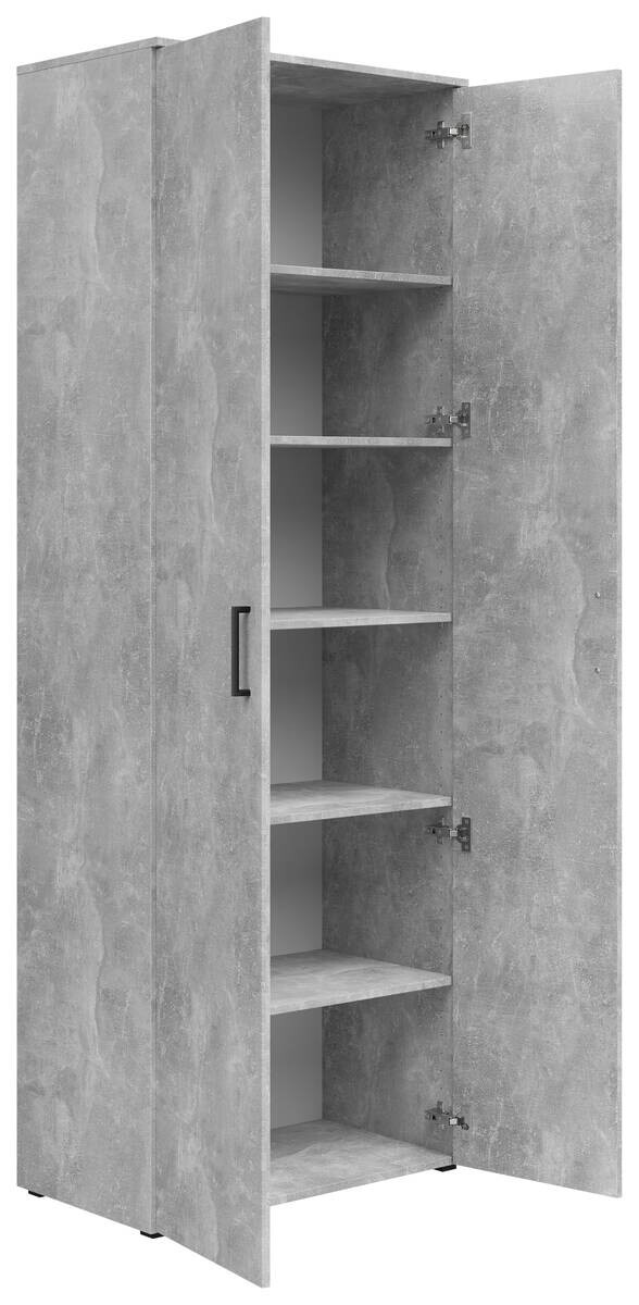 Schrank Multi-Stauraum Typ 52 Beton Optik B/H/T: ca. 70x195x40 cm