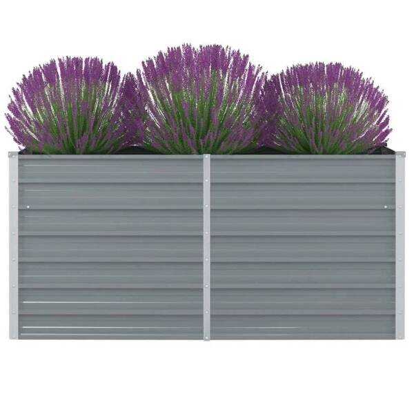 Hochbeet grau Metall B/H/L: ca. 80x77x160 cm