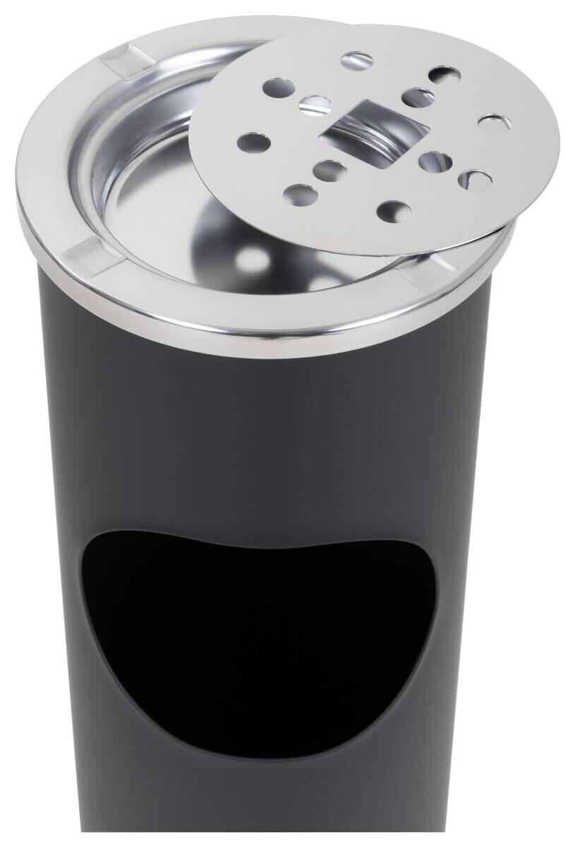 Aschenbecher schwarz Metall