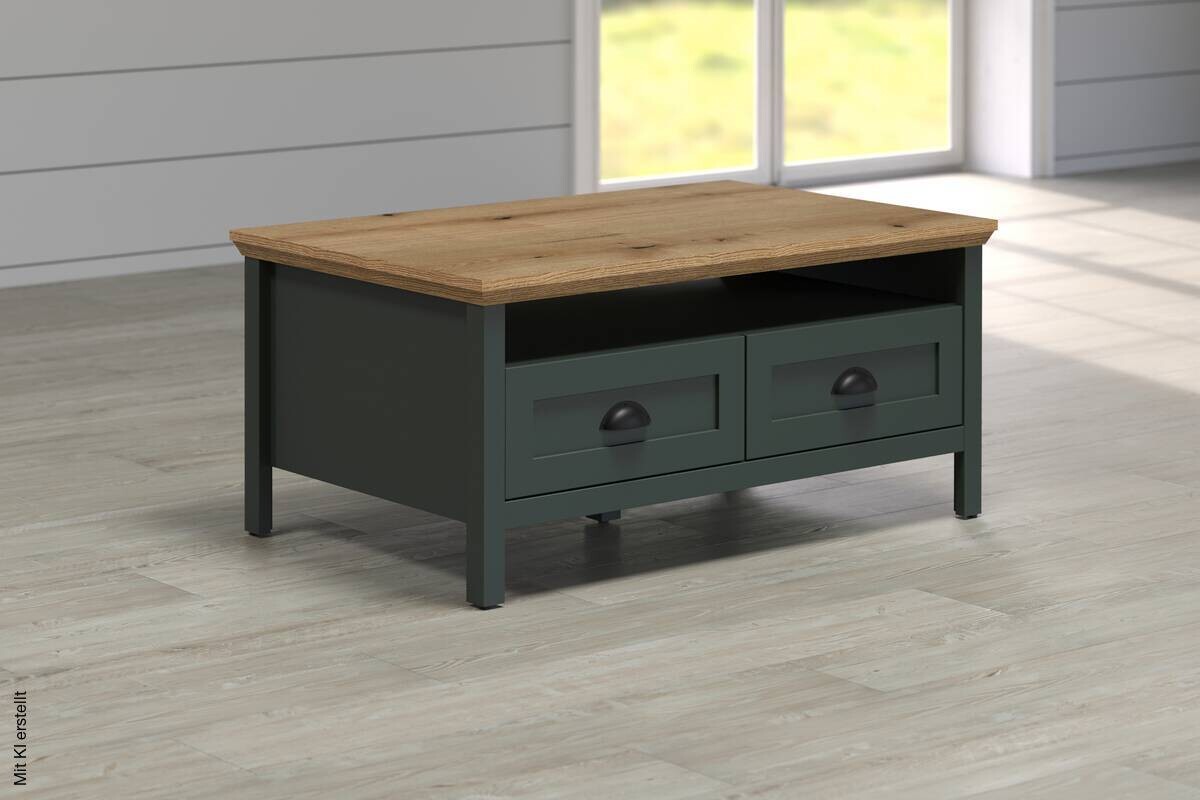 Couchtisch Stanton tannengrün Eiche Evoke Coast Nachbildung B/H/T: ca. 101x45x60 cm