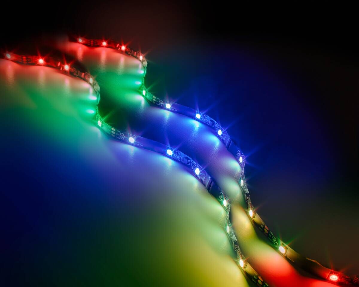 Lichtband schwarz Kunststoff B/L: ca. 1x120 cm