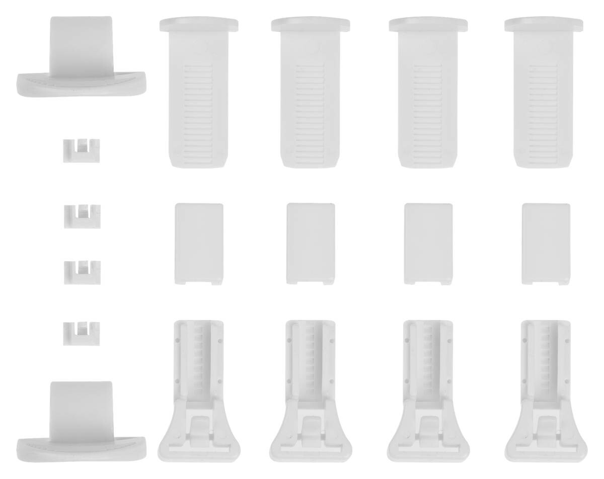 LICHTBLICK Klemmträger und Zubehör Montage-Set für Plissee weiß